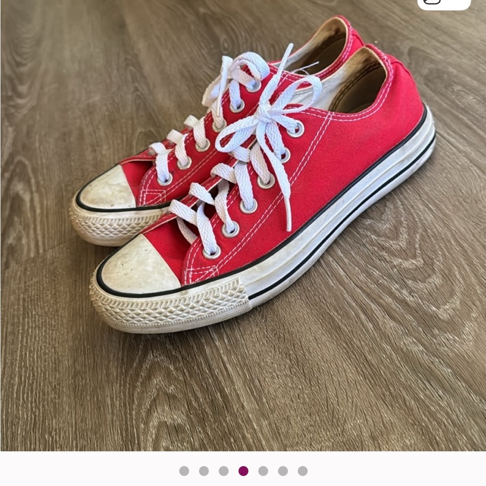 Converse Red Canvas Sneakers